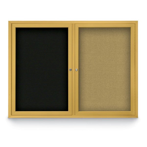 United Visual Products Corkboard, Cinnabar/ Blck, 24" x 36" UV402-BLACK-CINNABA